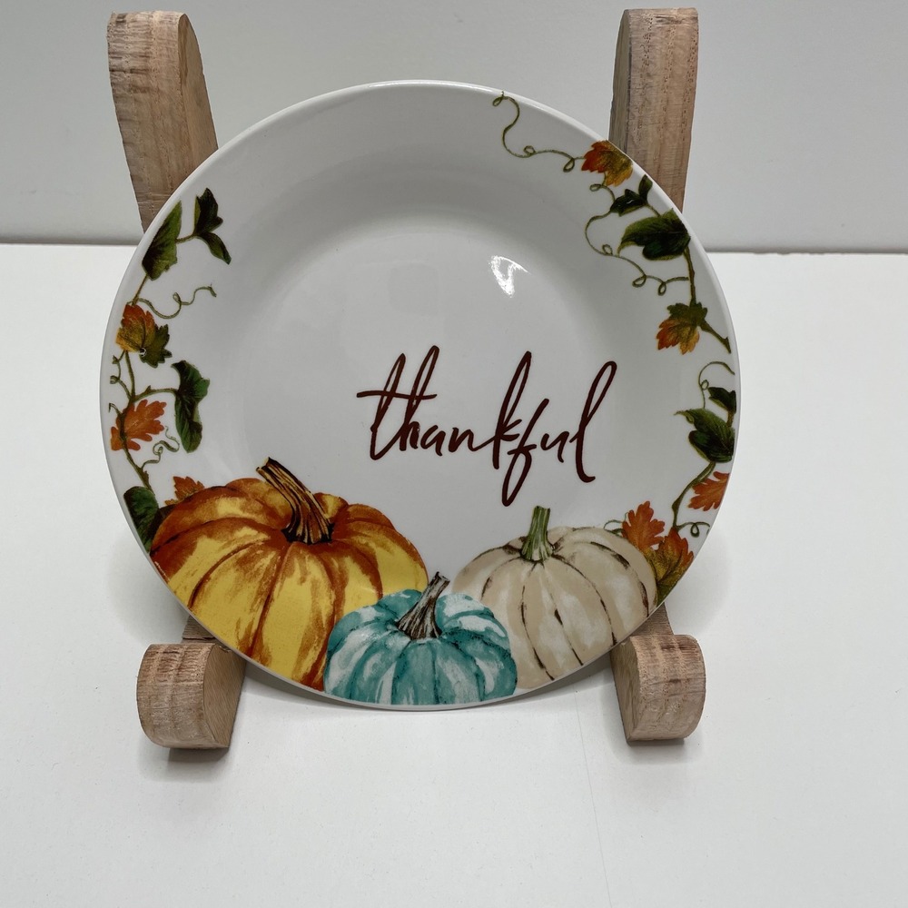 Royal Norfolk Thankful Pumpkin Fall Harvest Stoneware 7.25 Side Plate Relacement